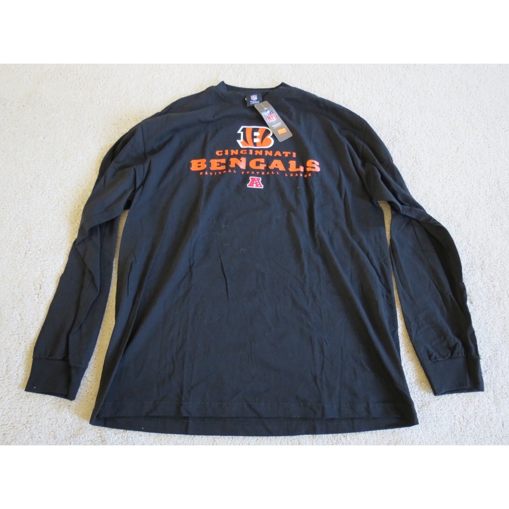 NWT NFL Team Apparel Black Cincinnati Bengals Long Sleeve T-Shirt XL